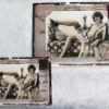 Eva Agnes 11 kvinna pa soffa postcard